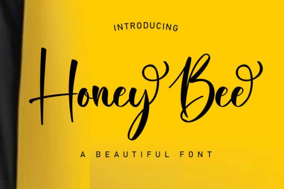 Honey Bee Font: A Flowing Handwritten Typeface for Creative Projects