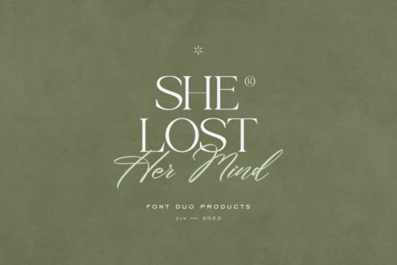 She Lost Her Mind: A Font Duo for Elegant Branding