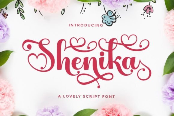 Shenika: The Creative Font with Connecting Hearts